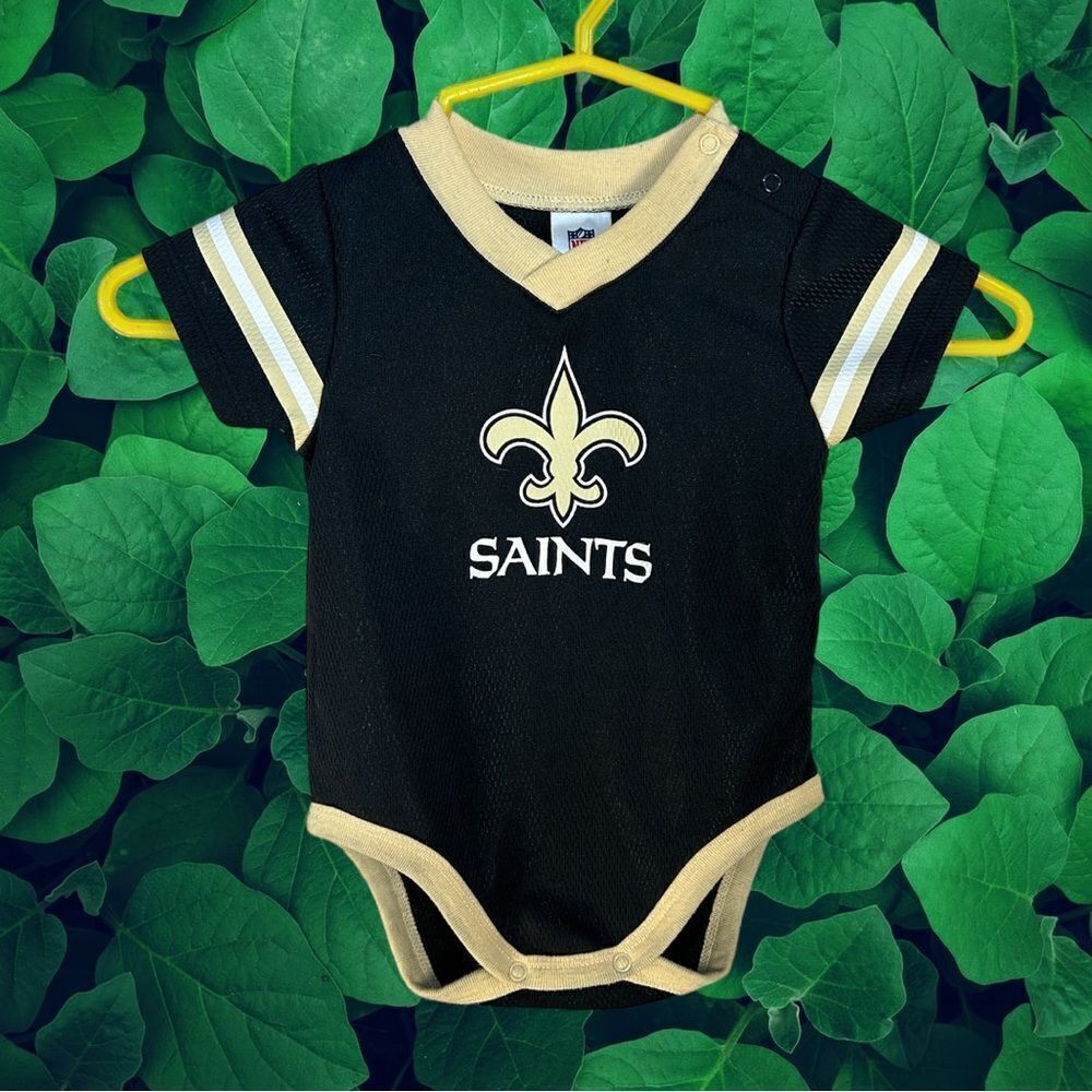 5 for $25🔥NFL New Orleans Saints Team Apparel Snap Bottom Shirt Baby 3-6 Months
